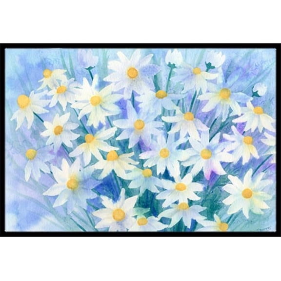 Light & Airy Daisies Indoor or Outdoor Mat, 18 x 27