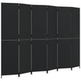 thumbnail image 2 of vidaXL Room Divider 6 Panels Black Poly Rattan, 2 of 12