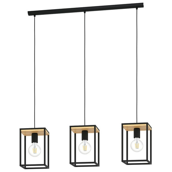 Eglo Lighting - Libertad - 3 Light Linear Pendant-10.25 Inches Tall and 7.1