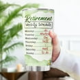 thumbnail image 3 of Funny Retirement Gift for Women and Men, Humorous Weekly Schedule Quote Design 20oz Stainless Steel Insulated Tumbler, Ideal for Retired Coworkers, Friends, Parents, Farewell Present, 3 of 6