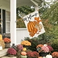 thumbnail image 2 of Fall Pumpkin Welcome House Flag 28x40 Inch Burlap Double Sided, Autumn Thanksgiving Yard Outside Decoration DF095-28, 2 of 4
