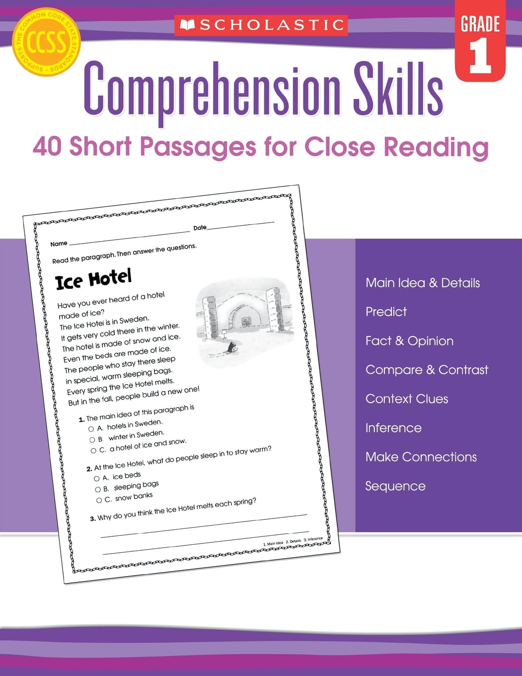 comprehension skills short passages for close reading