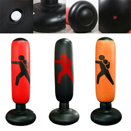 Fitness Punching Bag for Kids, Heavy Punching Bag Inflatable Punching Tower Bag Freestanding Children Fitness Play Adults De-Stress Boxing Target