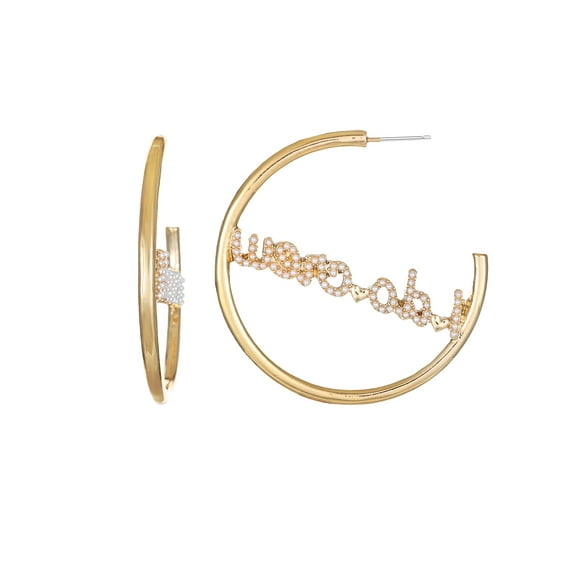 Packed Party Goldtone I Do Crew Hoop Earrings, Female, Bridal Theme, 1 Pair
