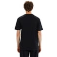 thumbnail image 3 of ellesse Camiseta para hombre - PRADO 2, manga corta, cuello redondo, logotipo estampado, algodón, Color liso Negro XL (X-Large), 3 of 4