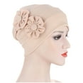 thumbnail image 3 of Herrnalise Women Solid Beading India Hat Muslim Ruffle Chemo Hat Beanie Wrap Cap, 3 of 3