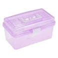 thumbnail image 3 of Clear Plastic Art Storage Box Watercolor Oil Painting Supplies Multipurpose Case Portable for Artists Students, 3 of 8