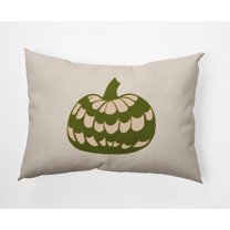Simply Daisy 14" x 20" Pumpkin Perfection Indoor/Outdoor Polyester Throw Pillow, Olive