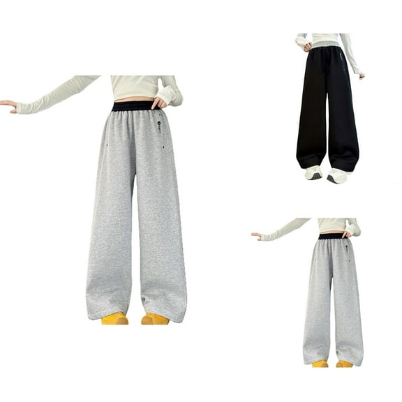 Clean Girl Clothes Girls' Solid Joggers Girls Pants Drawstring Elastic Sweatpants Solid Color Casual Active Joggers For 4 12 Years