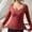 Red, variant on Women's Thermal Underwear Brushed Long Underwear Set Cold Weather Pajama Tops Maternity Thermal Top Men Thermals Top And Bottom Set Thermal Shirts for Women Long Sleeve Men Thermal Long for Women