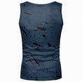 thumbnail image 4 of HCNTES Men's Dri-Power Cotton Blend Sleeveless Muscle Shirts, Moisture Wicking Odor Protection UPF 30+(Navy,XL), 4 of 5
