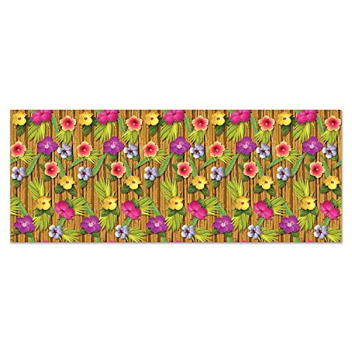 Beistle 52128 Toile de Fond Luau 4 X 30 Multicolore
