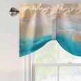 thumbnail image 5 of Abstract Summer Tie Up Valances Curtain, Adjustable Kitchen Green Ocean Beach Wave Valances for Windows Decor, Rod Pocket Short Curtains Set for Bedroom/Bathroom, 42"x12", 5 of 9