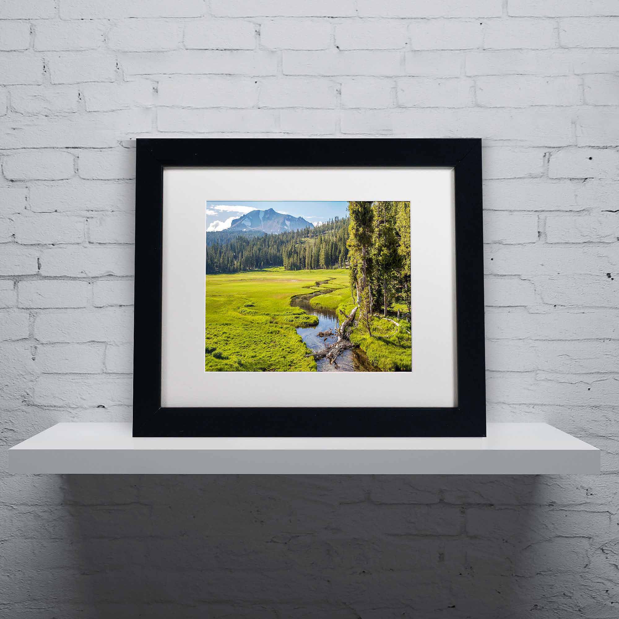 Trademark Fine Art "Lassen Meadow" Canvas Art by Pierre Leclerc, White Matte/Black Frame