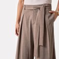 thumbnail image 7 of COMVALUE Men's Summer Pleated Linen Wide Leg Pants Loose Fit Draped Retro Casual Trousers (Khaki, XL), 7 of 7