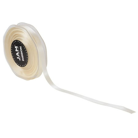 UPC: 0609613734830 | Jam Double Faced Satin Ribbon  3/8 In X 25 Yds  1/Pack  Ivory