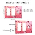 thumbnail image 3 of Pink Crystal Switch Cover Decorative Wall Plate 3-Gang 2-Decor 1-Toggle Standard Size, 3 of 5