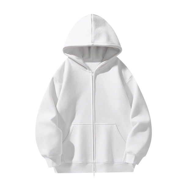 WILLBEST Sudaderas En Pareja Sudadera De Manga Larga para Hombre, Cárdigan con Capucha, Sudadera Informal Lisa para Vacaciones, Abrigo con Cremallera, Tops XGrande