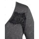 thumbnail image 4 of Camiseta de encaje de flor de bordado Rosegal Mangas largas de talla grande, 4 of 5