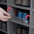 thumbnail image 3 of Thickened Plastic Shoe Storage Box - Stackable Transparent Drawer Organizer for Closet, Entryway, Seasonal Footwear, 3 of 6
