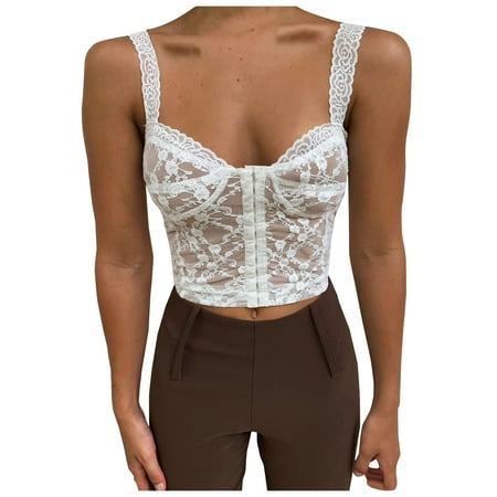 

YWDJ Plus Size Pajamas for Women Women Fashion Sling Tube Top Bellyband Pajamas Temptation Lingerie White M