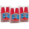 Hefty Party On Disposable Plastic Cups, Red, 18 Ounce, 50 Count (Pack Of 3), 150 Total