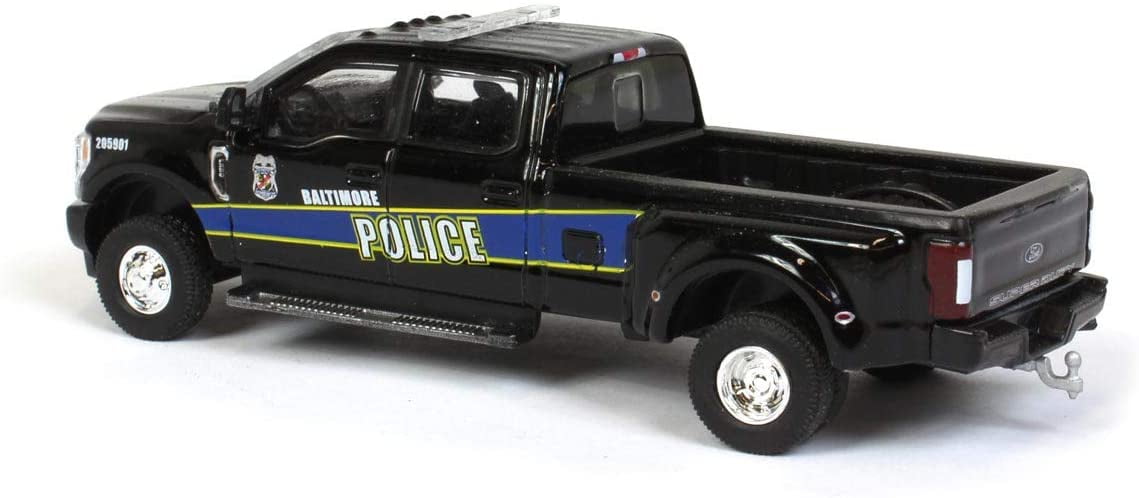 2019 Ford F-350 Lariat Dually Pickup Truck Black "Baltimore Police Department" (Maryland) "Dually Drivers" Series 5 1/64 Diecast Model by Greenlight