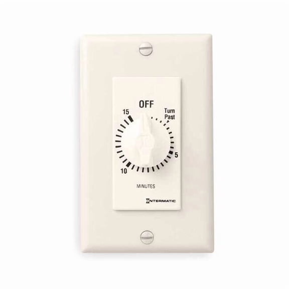 Intermatic Timer,Spring Wound,15 Min,DPST,Ivory FD415M