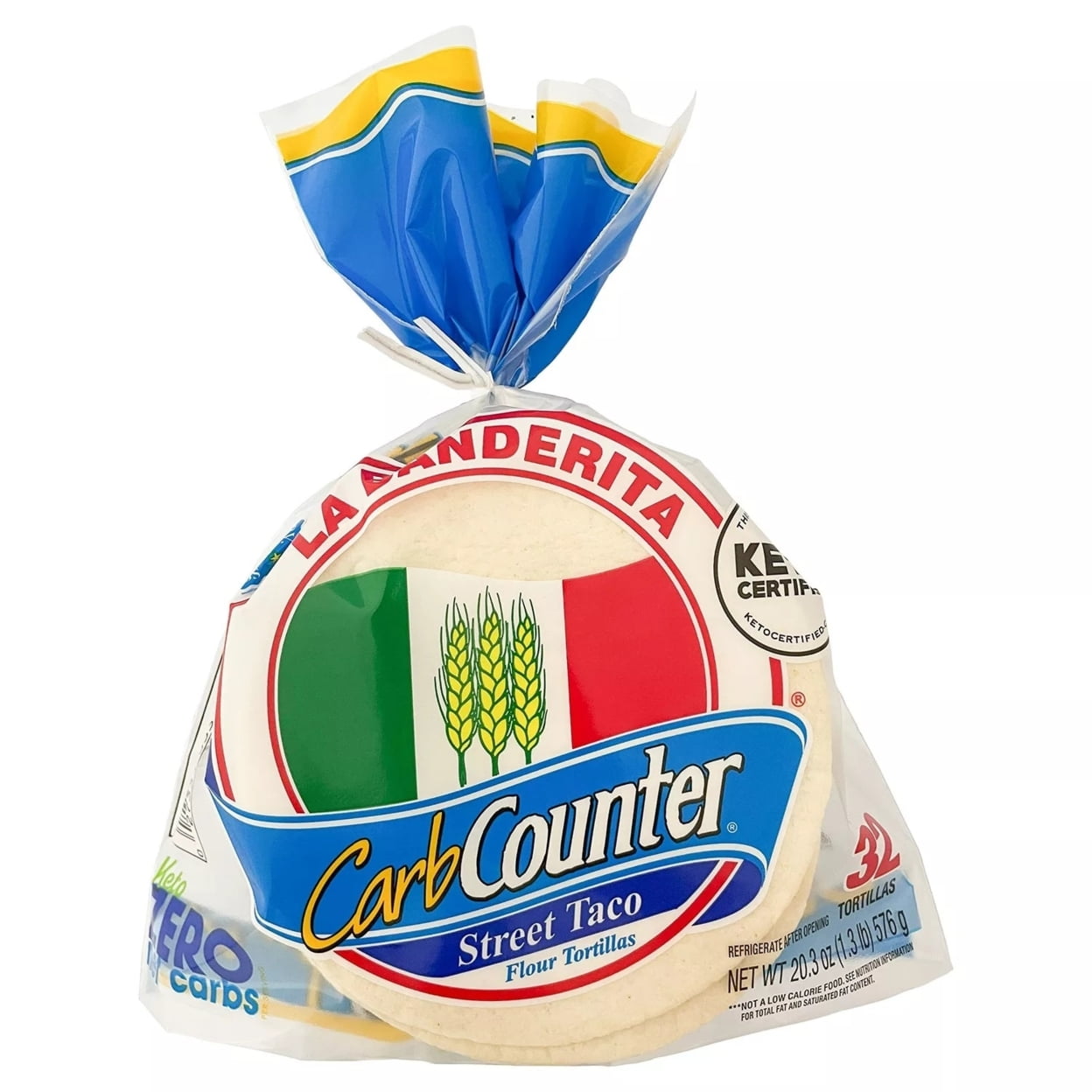 La Banderita Carb Counter 4.5" Street Taco Tortillas (32 Count