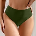 thumbnail image 2 of Sopiago Bikini Bottoms for Women Mid Rise Bathing Suit Bottom Full Coverage Swimsuit Bottoms for Women Basic Swim Briefs Green,L, 2 of 6