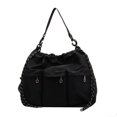 thumbnail image 1 of Nylon crossbody bag with multiple pockets and adjustable straps for added comfort., 1 of 5