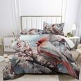thumbnail image 2 of REALIN Northern Cardinal Birds Bedding North American Songbird Duvet Cover Set Bed Sets 2/3/4PCS Quilt Covers/Sheets/Pillow Shams,Twin/Full/Queen/King, 2 of 4