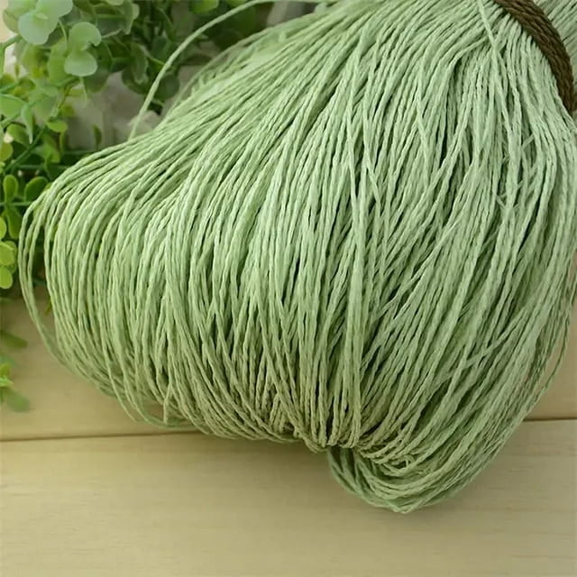 600 Meter 500g Summer Raffia Yarn Crochet Natural Straw Threads Handcrafts For DIY Knitting Hat Handbag Basket Rattan Material