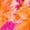 Orange Fuchsia Floral, variant on Women's Plus Size Blue Abstract Floral Cardigan, Long Sleeve Open Front Tunic with Pockets