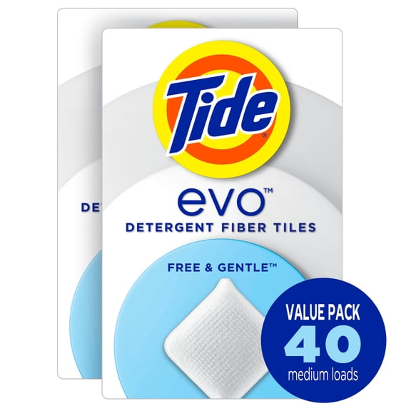 Tide evo Free & Gentle Laundry Tiles, 40 ct