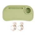 thumbnail image 1 of Lipstore Universal Stroller Snack Tray Stroller Tray Attachment Easy to Install Non Slip Partition Storage Detachable with Cups Holder Green, 1 of 7