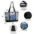 thumbnail image 2 of FORMRS Canvas Laptop Tote Bag for Women with 15.6" Computer Compartments Shoulder Handbag, Floral Window, 2 of 7