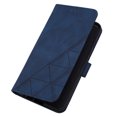 thumbnail image 4 of Embossed Wallet Case for Samsung Galaxy S24 Ultra, Magnetic Clasp Card Holder Luxury Business PU Leather Folio Cover with Kickstand Card Slots Flip Case for Samsung Galaxy S24 Ultra, Darkblue, 4 of 10