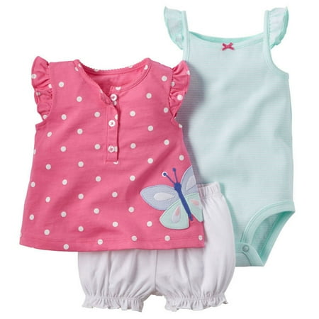 

OVTICZA Infant Baby Toddler Girls Outfit Summer Tops Bodysuit and Shorts Set Clothing Set Short Sleeve with Deep Red 12