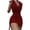 Wine, variant on IROINNID Women's Sleeveless Sheath Dress For Turndown Collar Dress Casual Dress V-Neck Short Women Dress