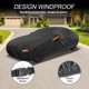 thumbnail image 4 of Funda de coche Unique Bargains 210D-PU Oxford, impermeable y a prueba de viento, protección solar con cremallera, negra para Kia Rio Sedan, 4 of 7