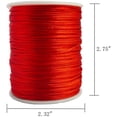 thumbnail image 3 of 1.5 mm Nylon Satin Cord Beading Braided Thread String for Macrame Bracelets Chinese Knotting,Necklaces,Jewelry Making 109 Yards (Red), 3 of 3