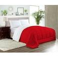 thumbnail image 1 of Super King Comforter Reversible Blood Red Luxurious Collection Microfiber Comforter - Pillowcases & Premium Piping, 1 of 7