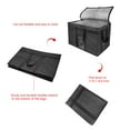 thumbnail image 4 of Yalilong Extra Large Size Insulated Cooler Bag with Zipper Closure, Reusable Grocery Shopping Bag Keep Food Hot or Cold, 23"W x 15"H x 14"D, Collapsible Food Delivery Bag (Black), 4 of 6