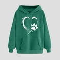 thumbnail image 2 of Oalirro Women's Heart Graphic Drawstring Hoodie Round Neck Cute Sweatshirt Comfy ActiveValentine's Day PulloverMint Green,XXL, 2 of 6