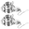 thumbnail image 4 of 2pcs Stainless Steel Tea Strainer Creative Teapot Shape Tea Infusers Loose Tea Steeper, 4 of 6