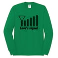 thumbnail image 2 of Love's Signal Love Language Couple Valentine's Day Mens Long Sleeve Shirt, Kelly, 2XL, 2 of 3