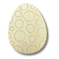 thumbnail image 2 of Unfinished Wood Etched Circle Pattern Egg Shape | Paint By Line Crafts | up to 30" DIY 3" / 1/8", 2 of 2
