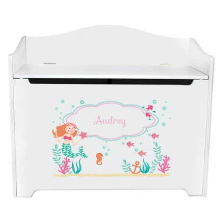 Personalized Mermaid Princess Toy Box Bench Custom Walmart