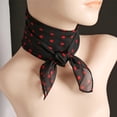 thumbnail image 3 of D-GROEE Women Dot Print Square Scarves Chiffon Kerchief Neck Scarf Neckerchief Headband, 3 of 6